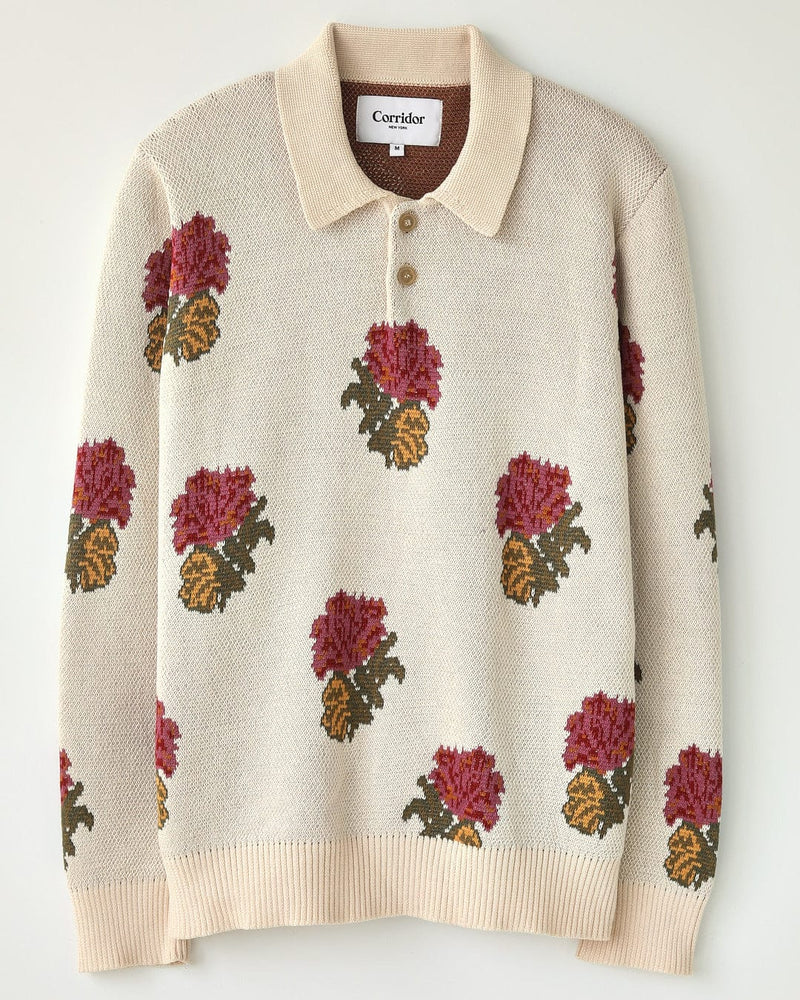 Floral Jacquard Polo – Corridor