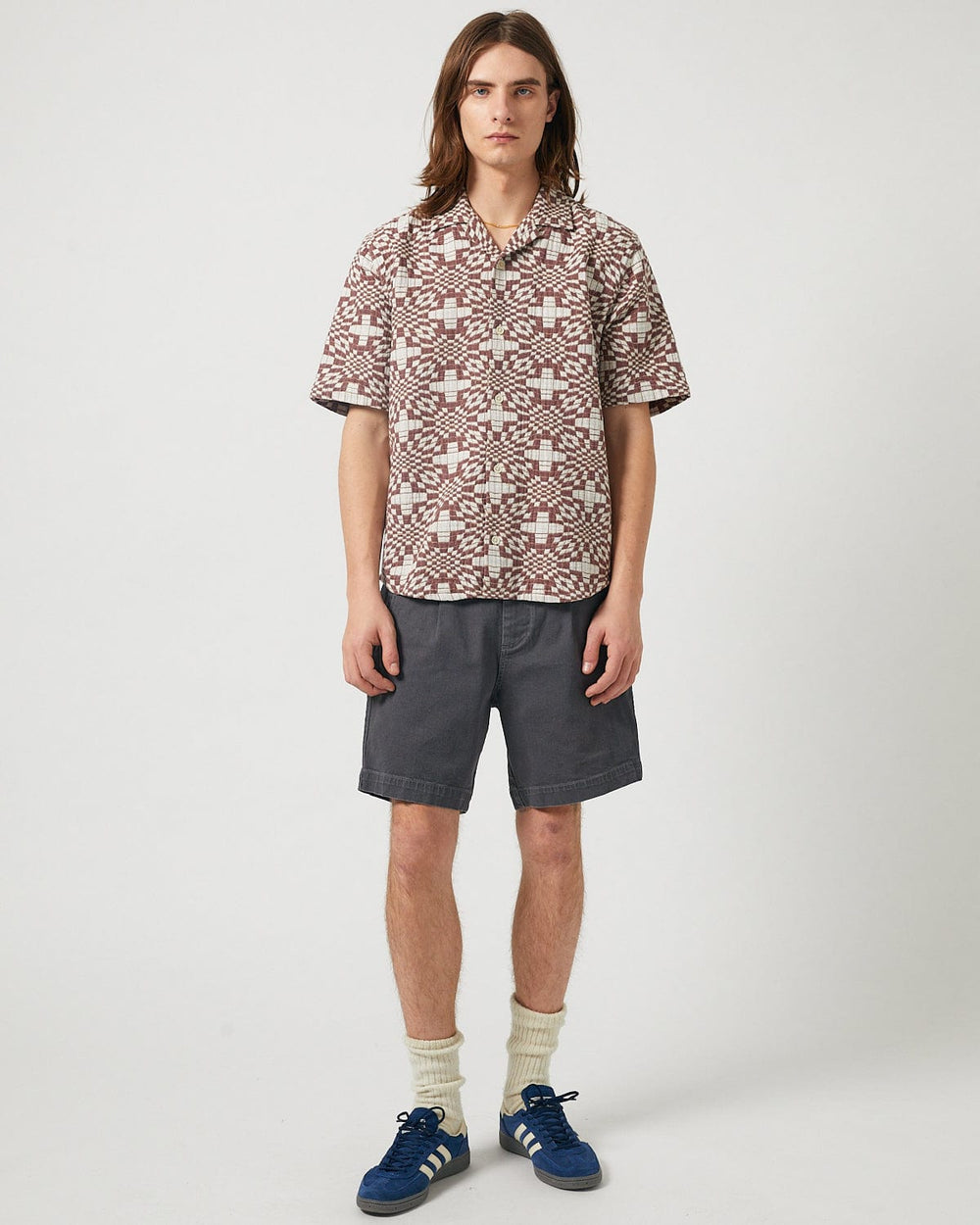 Wavy Optic Jacquard SS Camp – Corridor