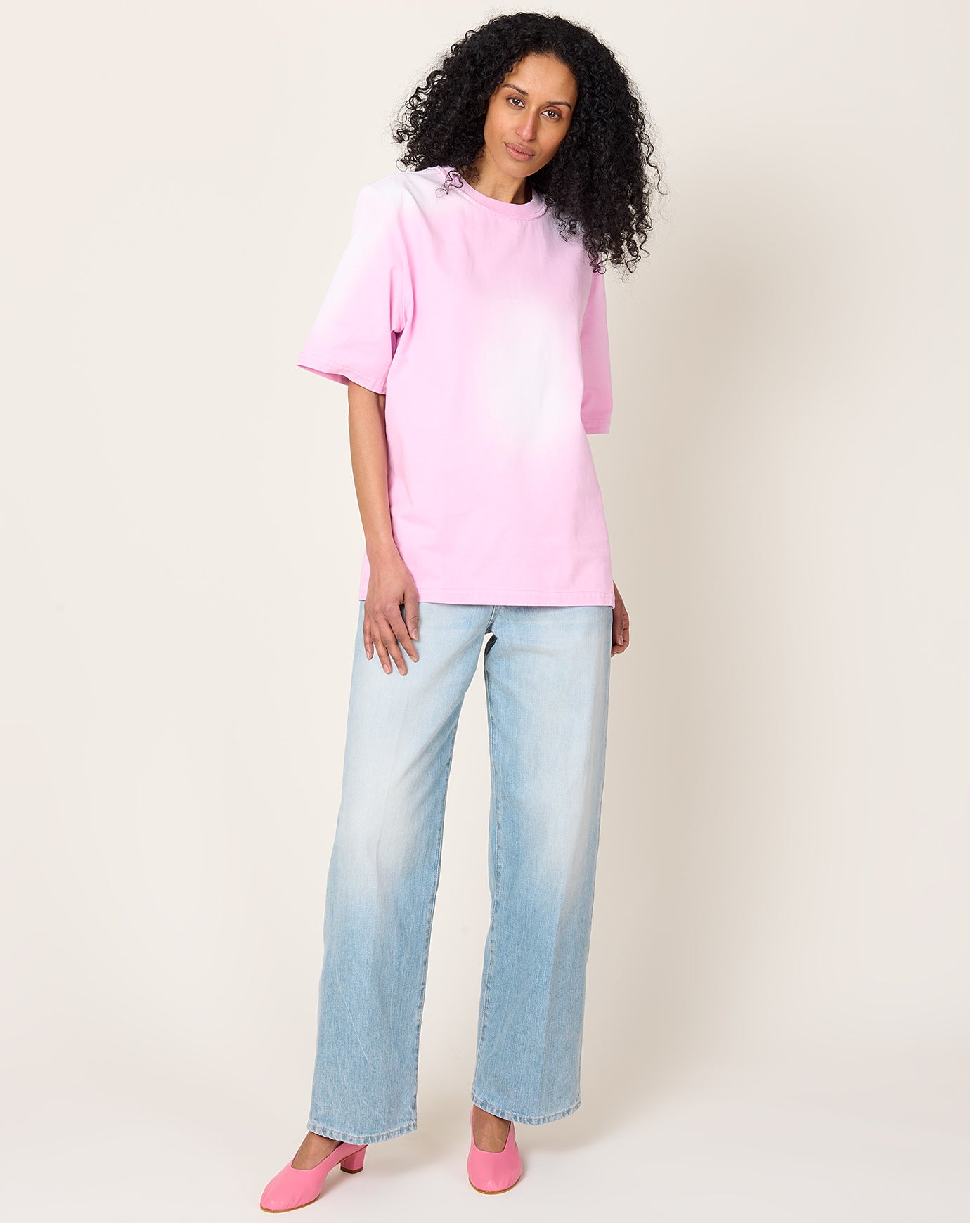 Big Tee in Pink Sunfaded Jersey | Camiel Fortgens | Covet + Lou