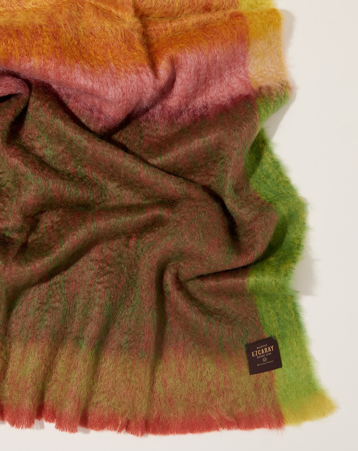 Mohair Rozco Blanket in Lime | Mantas Ezcaray | Covet + Lou