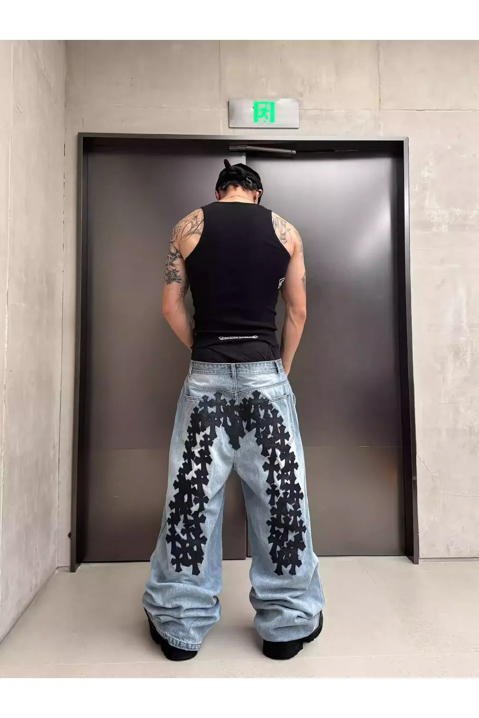 RYE CHASIN ライチェイシン｜Cross Patch Art Baggy Denim クロス
