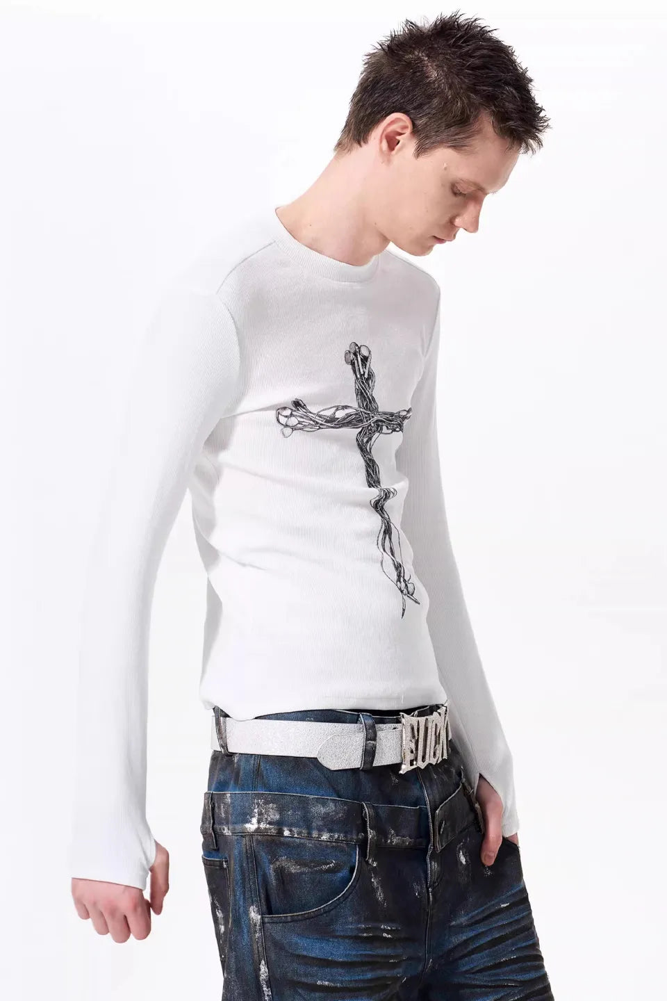 FOURTH3EX | Graphic Cross Headphone LS Tee ロンT – CLOSET by Haji