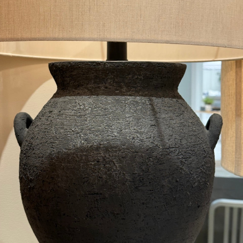 Currey and Company Anza Table Lamp Black Ash Terracotta – CLAYTON