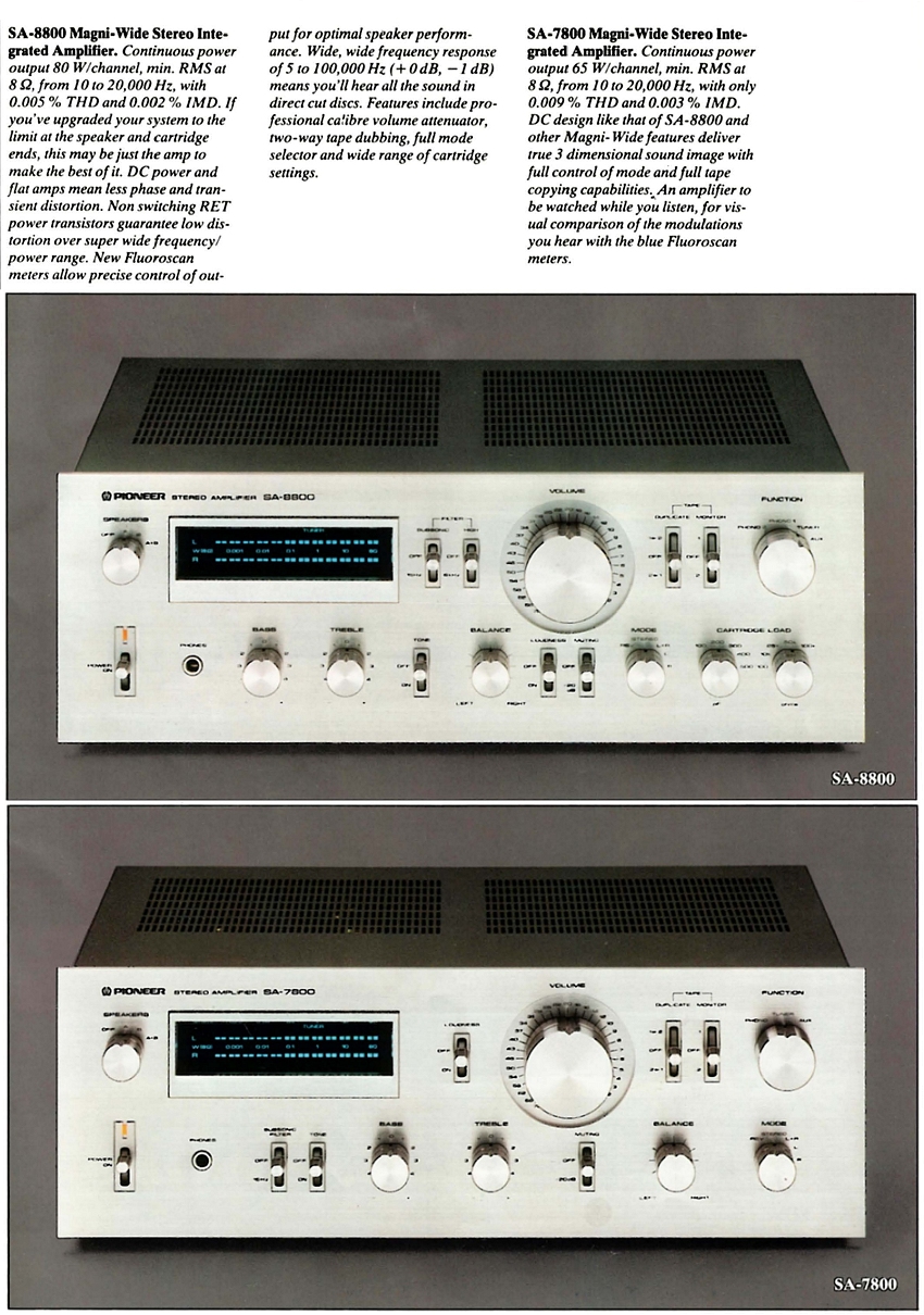 Pioneer SA-8800 | Classic Receivers