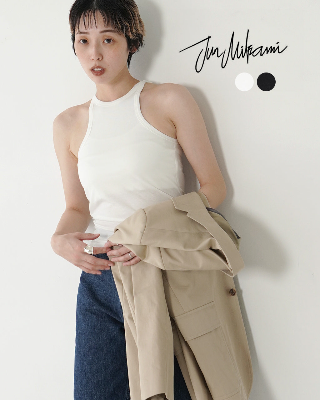 JUN MIKAMI ｜outlet｜アメリカンスリーブ タンクトップ 夏 インナー