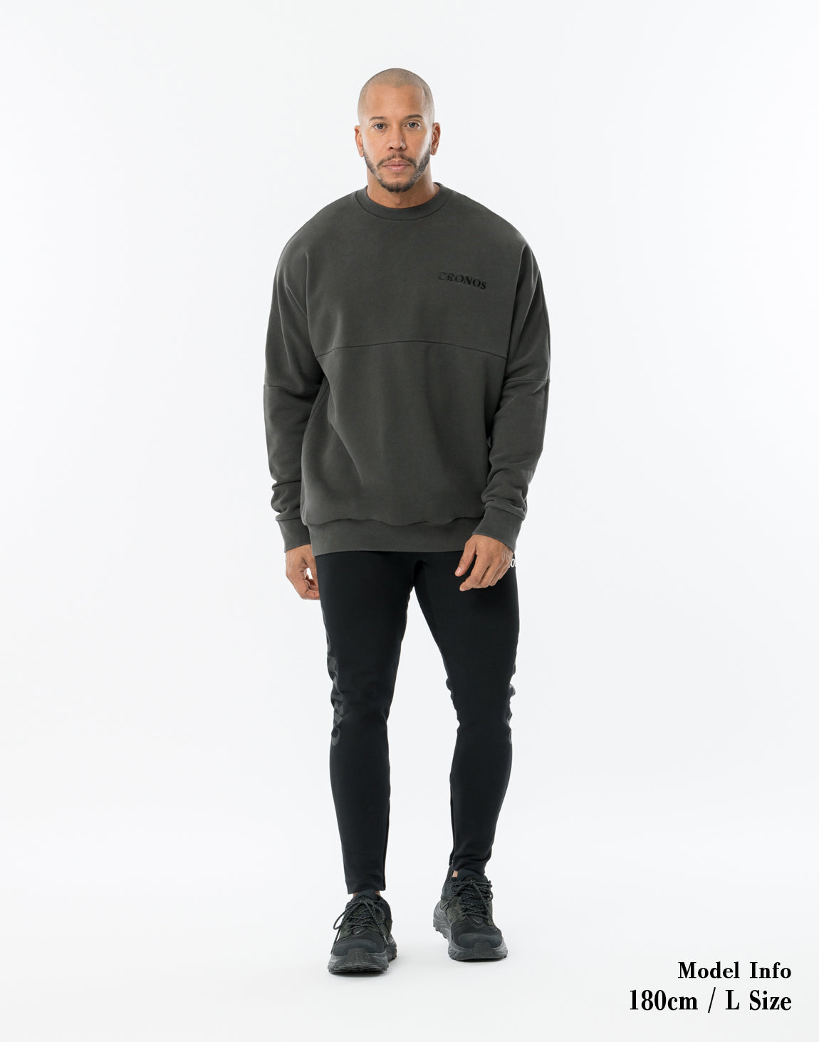 CRONOS PATCHWORK SWEAT【V BLACK】