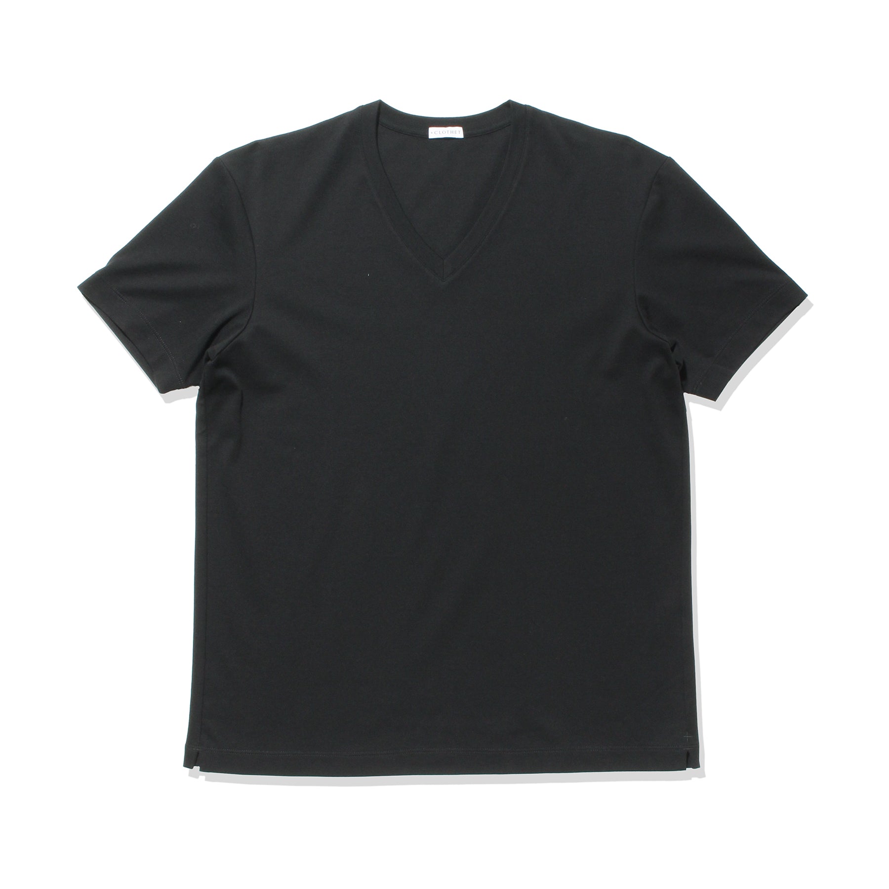 スビンプラチナムスムーステーラードVネックTシャツ ネイビー