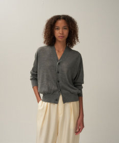 RAMIE WOOL | Vネックニットカーディガン / ATON | ファッション通販
