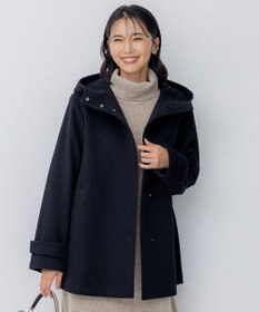 ウールカシミヤビーバー フード付き ショートコート / 23区