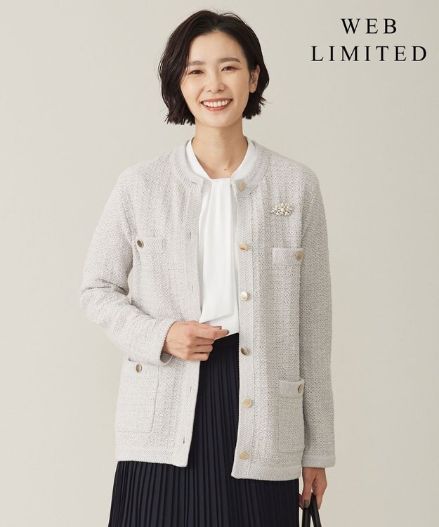 WEB限定カラーあり・洗える】TWEED ニット カーディガン / J.PRESS