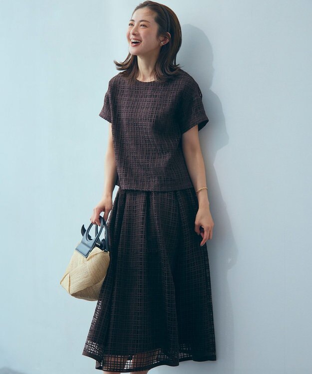 洗える】Broche チェック レース ブラウス / 23区 | ファッション通販