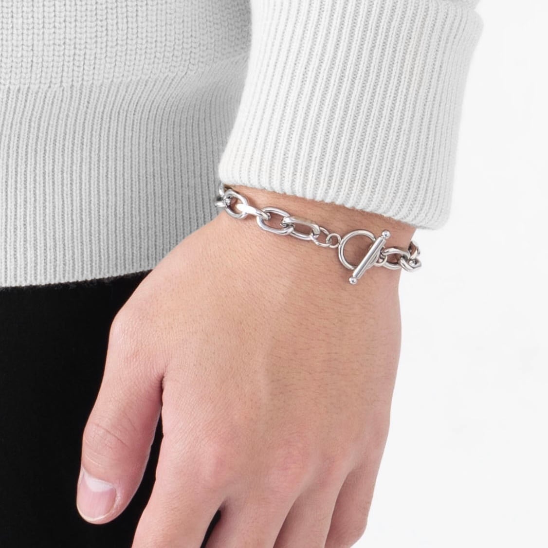 Cut cable chain bracelet silver｜cross Jewellia｜金アレ対応・ユニ