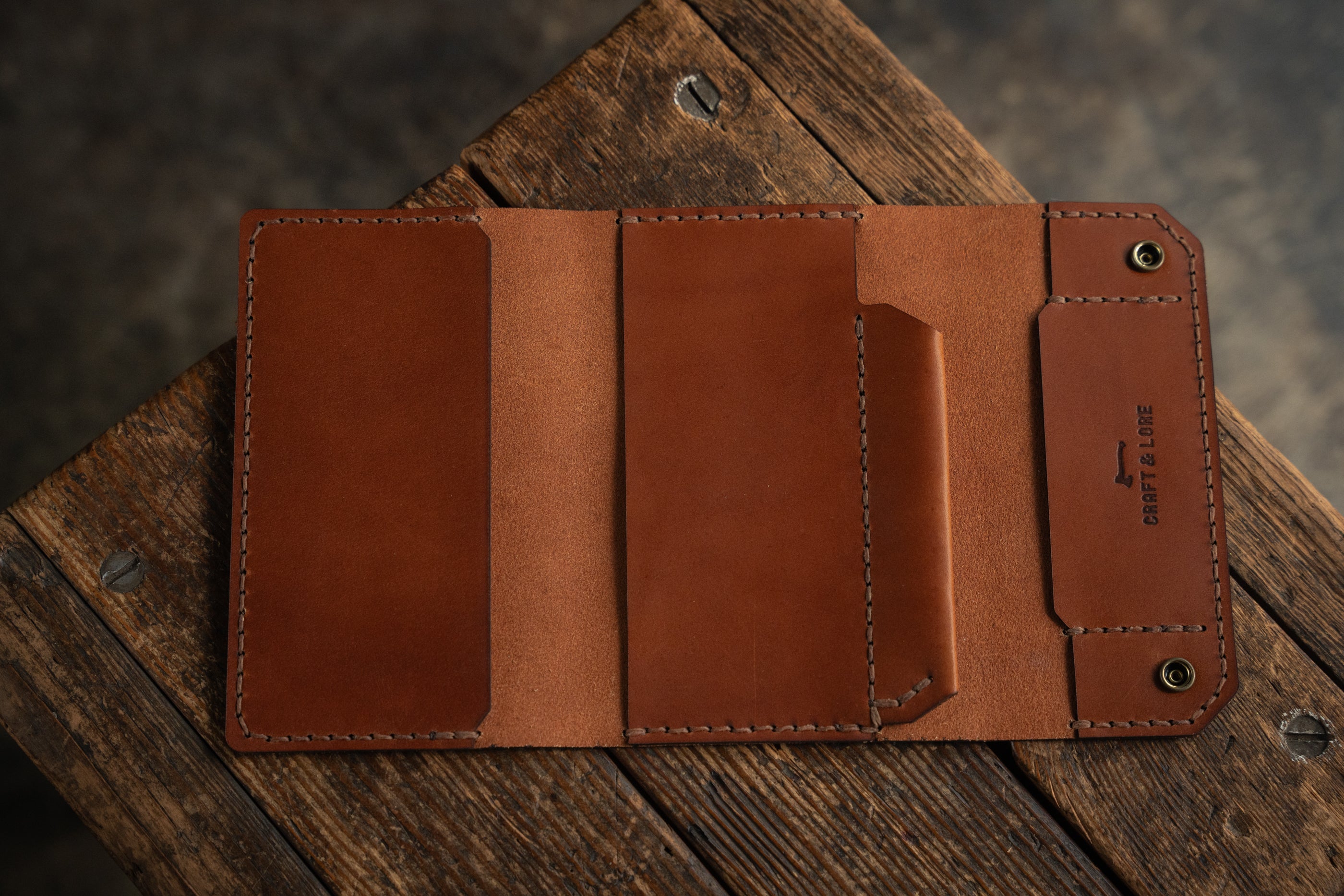 Checkbook Wallet, Handmade Horween Leather Business Checks Holder