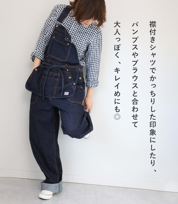 graphzero Utility Overalls 12oz Selvedge Denim Indigo Men's Ladies