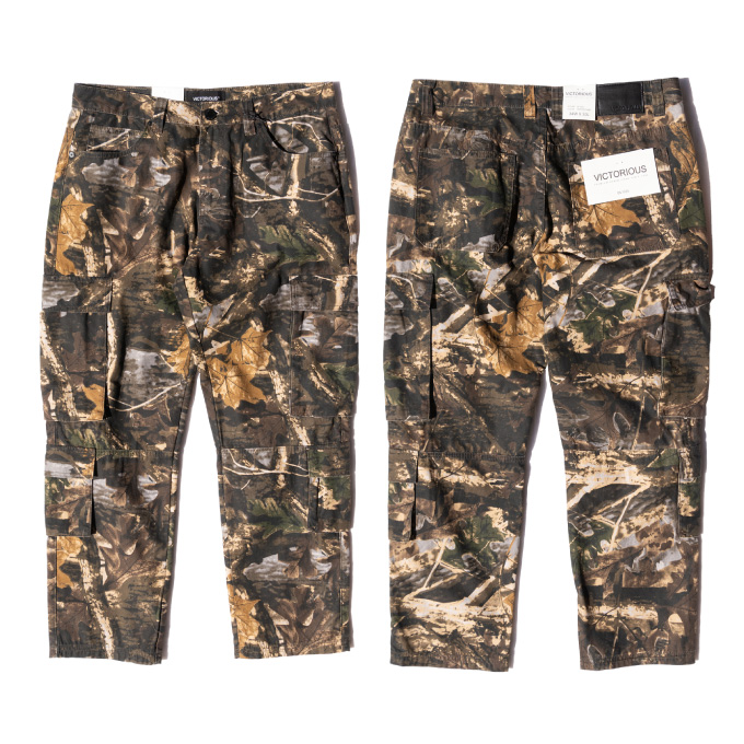 HIDE AND SEEK 迷彩カーゴパンツ　M 2025aw Hide and Seek 「6P Camo Track Pant」 ワイドフィット カーゴパンツ