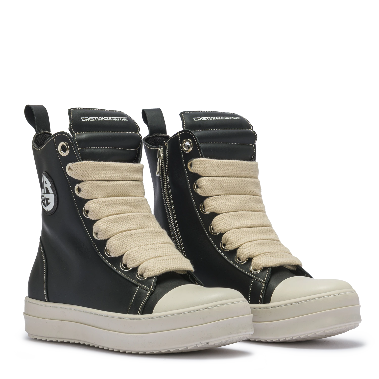 Poison High – Green Python Print Sneakers with Platform Sole