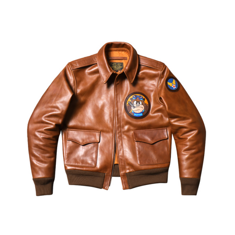 Men's Tobacco Brown Type A2 Flight Leather Jacket – Crush on Retro