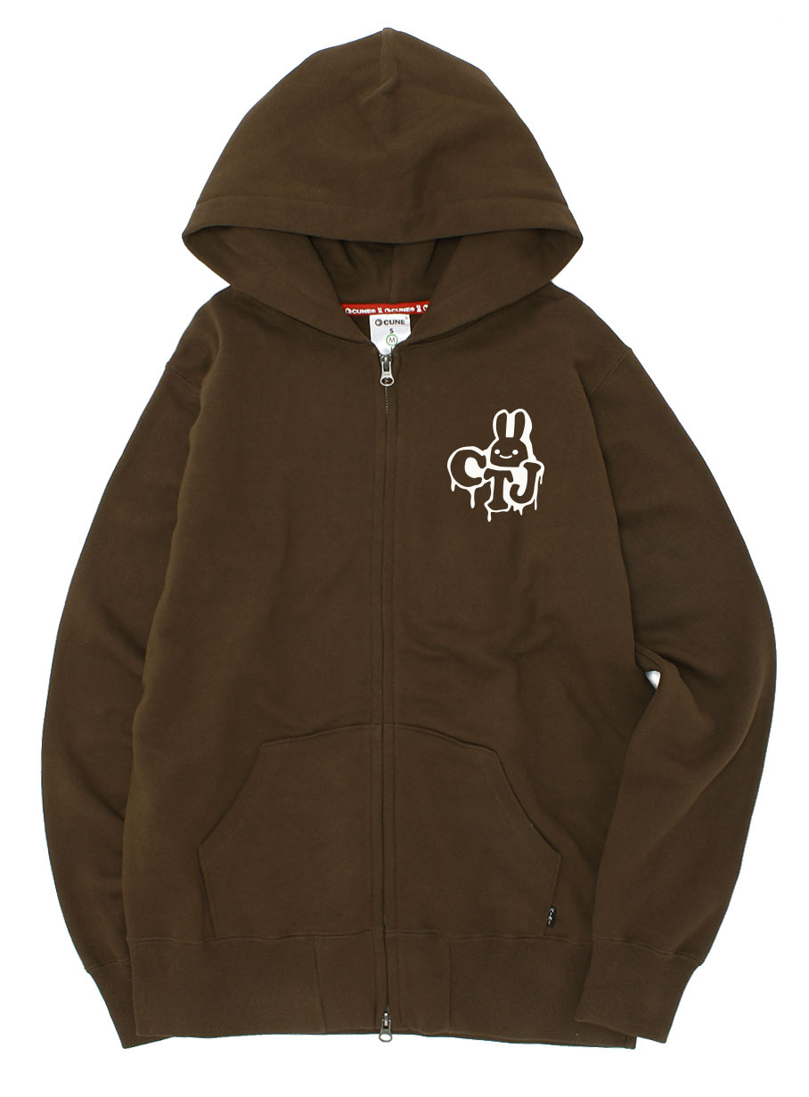 CUNE 復刻ZIPパーカー CUNE TOKYO JAPAN｜ウサギがいる｜CUNE ONLINE STORE
