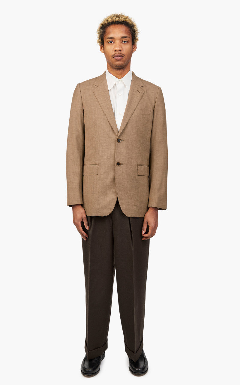 Auralee Super Fine Tropical Wool Jacket Top Brown