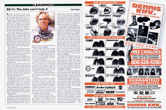Zx-11: the Bike Can't Help It | Cycle World | OCTOBER 1994