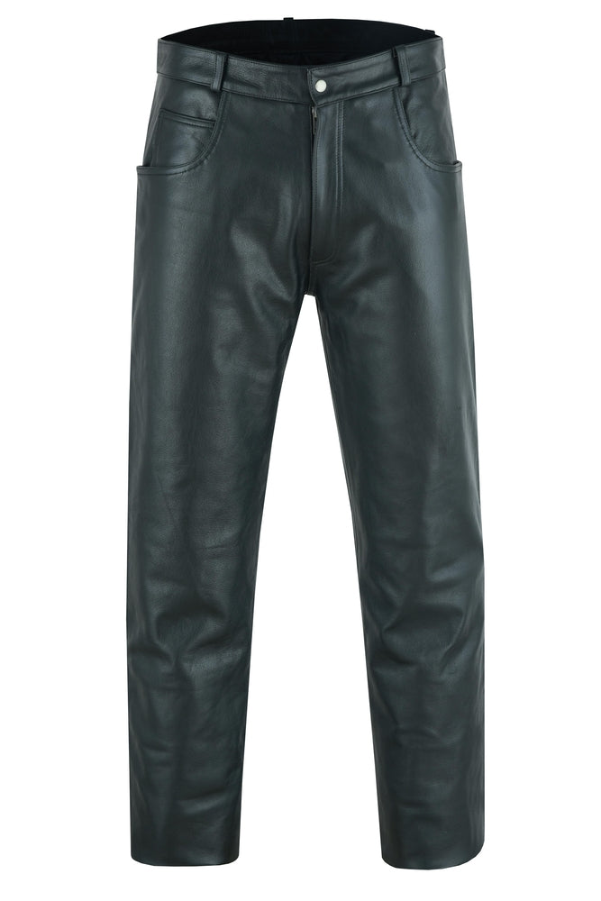 Twin Thunder Men's Motorcycle Leather Pants For Adventurers