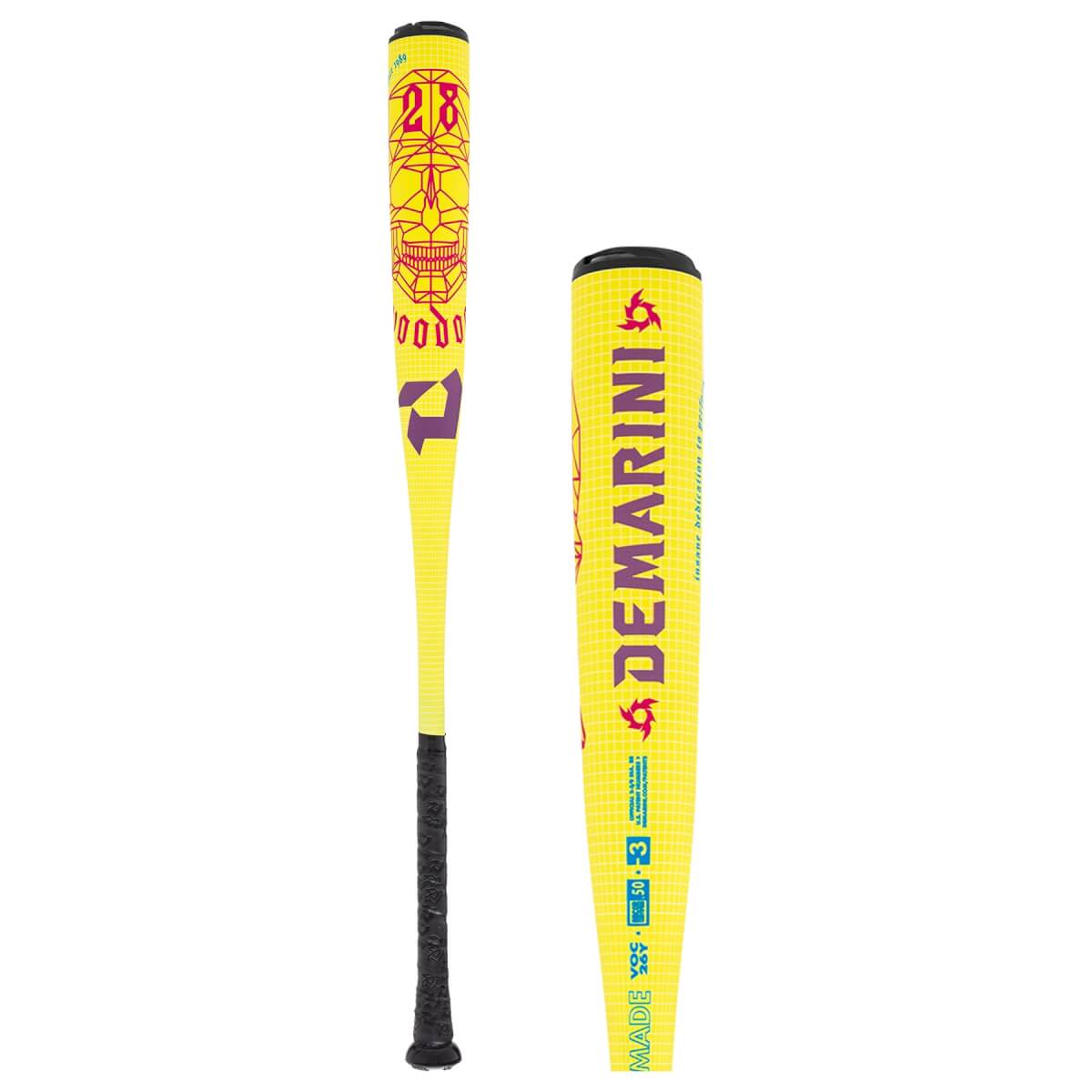 DeMarini Voodoo One Solar Yellow BBCOR Baseball Bat: WBD2651010