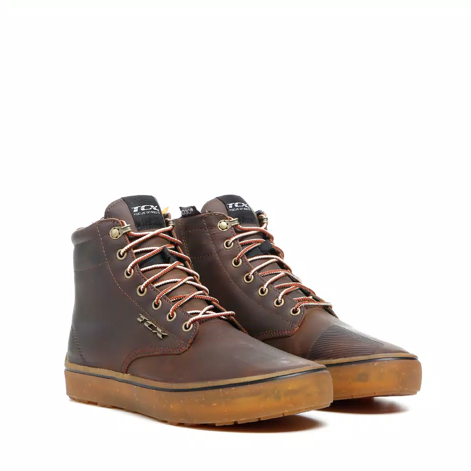 DARTWOOD WP MEN'S WATERPROOF MOTORCYCLE SHOES - BROWN | TCX