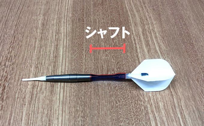 ダーツのパーツは4つのパーツ（フライト・シャフト・バレル・チップ