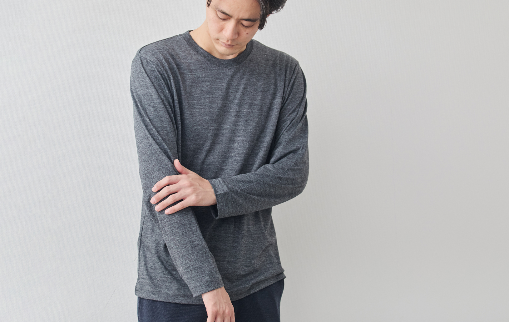 NIKKE AXIO® PremiumドレープTシャツ/長袖/グレー | Factelier