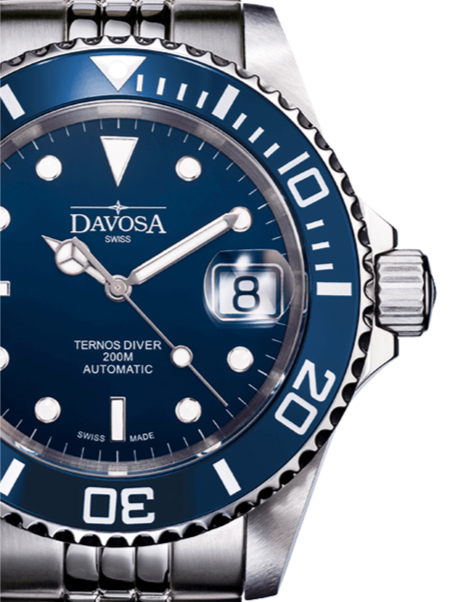 Davosa Swiss Ternos 16155550 Diver Analog Men Wrist Watch Steel