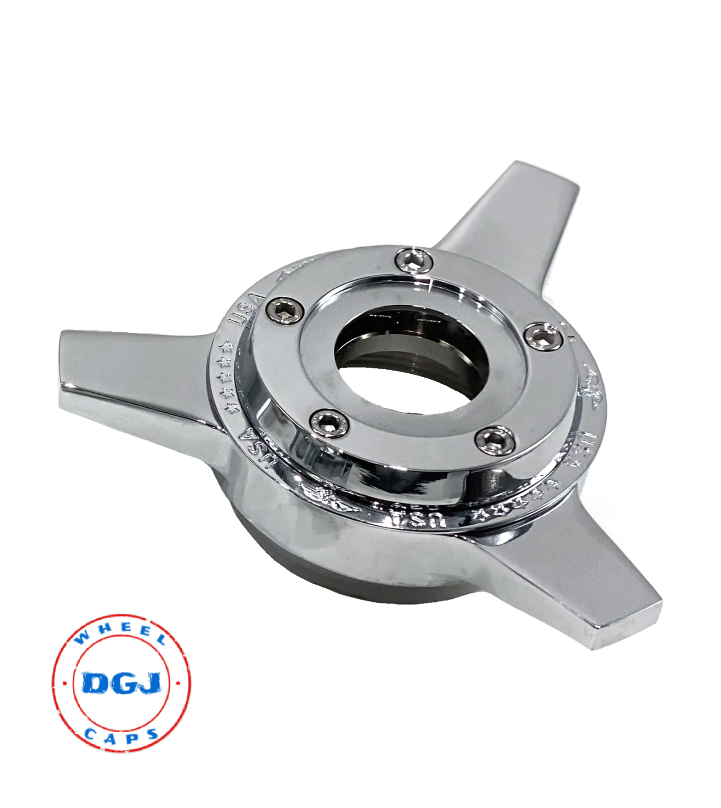 Zenith 3 Bar Locking Cut Chrome Lowrider Wire Wheel Knock-Off