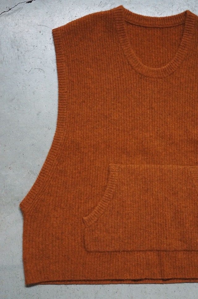 YAK KNIT Vest-ORANGE / DEPT Online Store