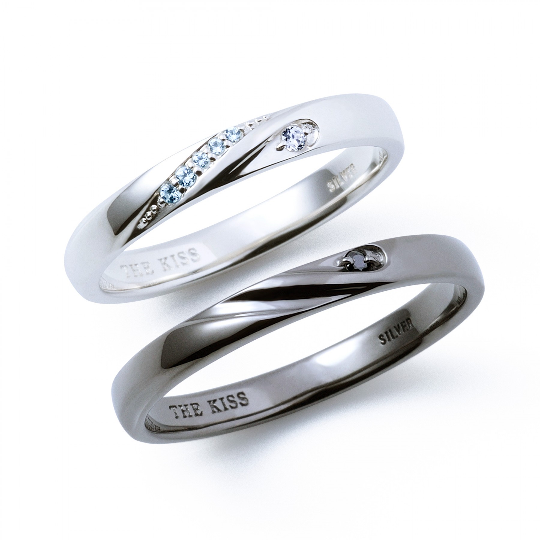 シルバー ペア リング SR1564CZ-1563CZ｜THE KISS（ザ・キッス）公式通販