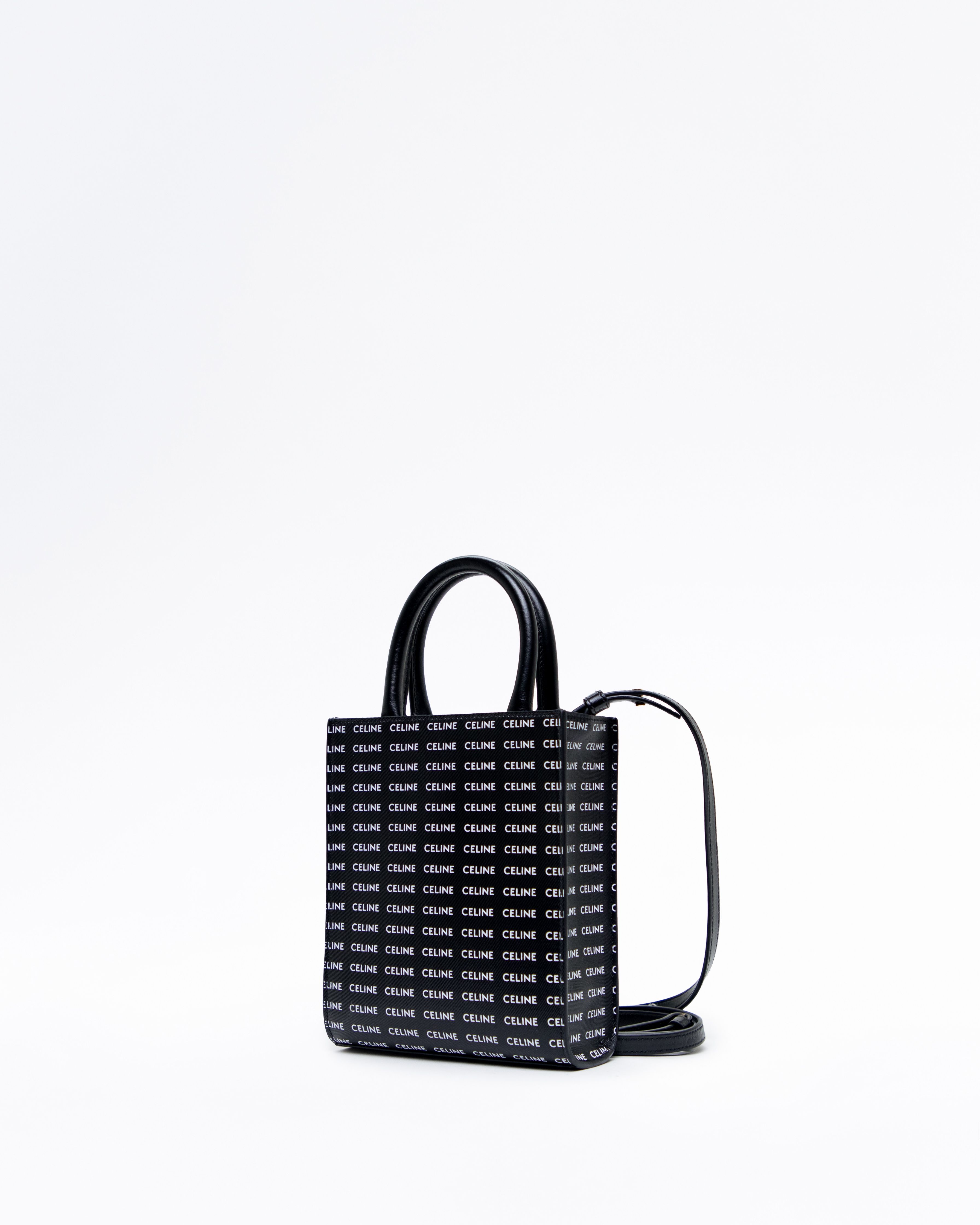 Celine Canvas Triomphe Mini Vertical Cabas Tote | Vivrelle
