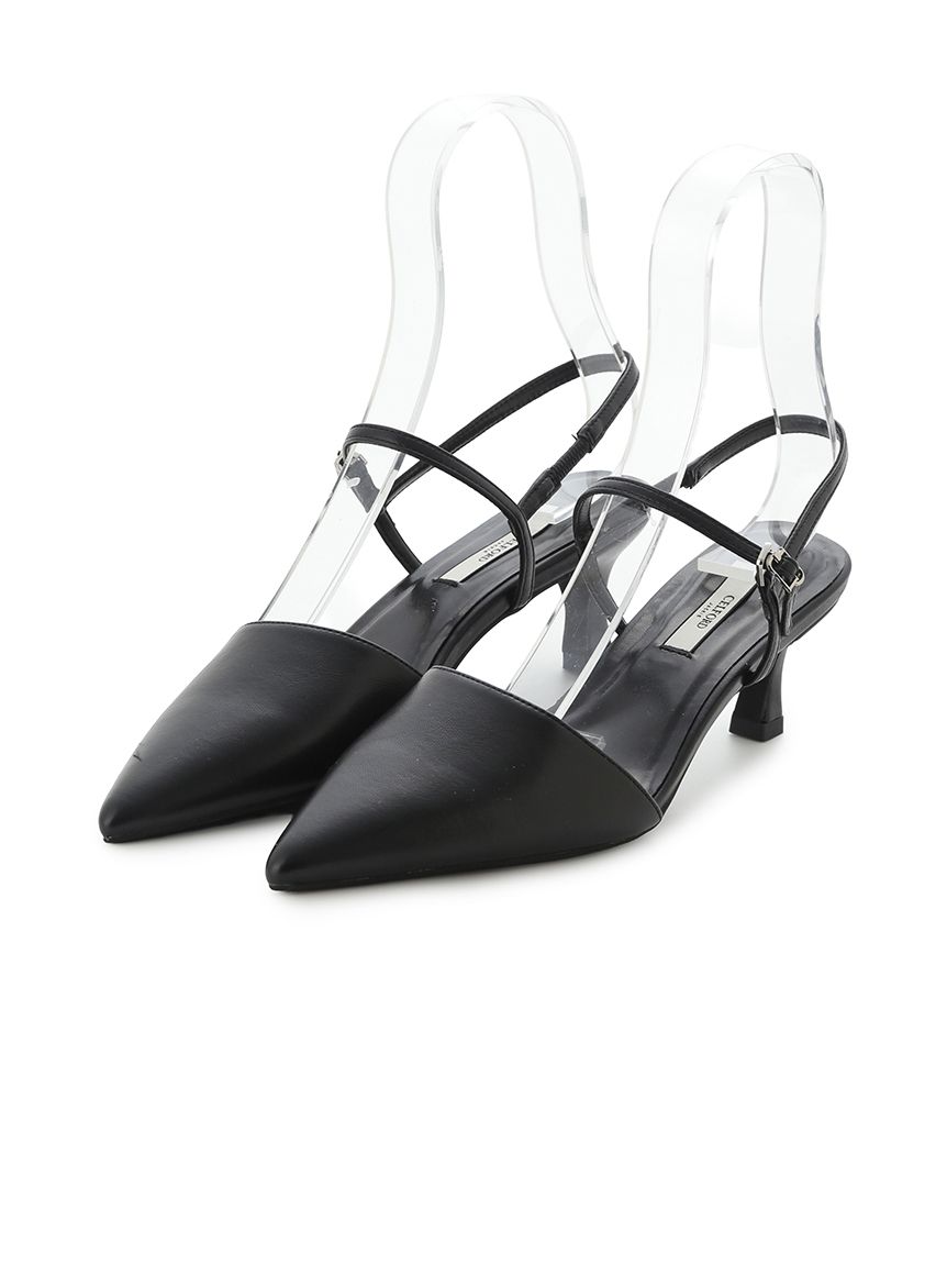 ロゴバックル付きバックストラップミュール(パンプス)｜SHOES