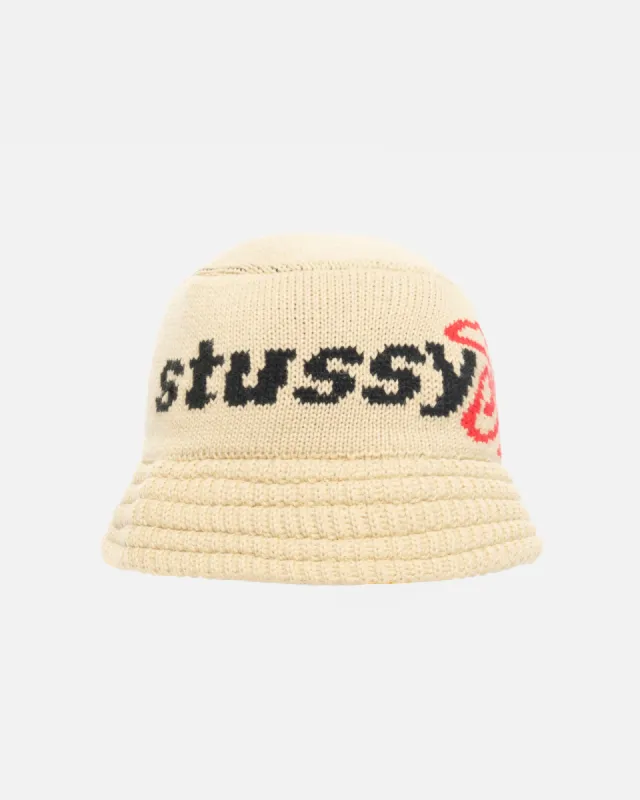 Stussy Jacquard Knit Bucket Hat Natural | Parallel