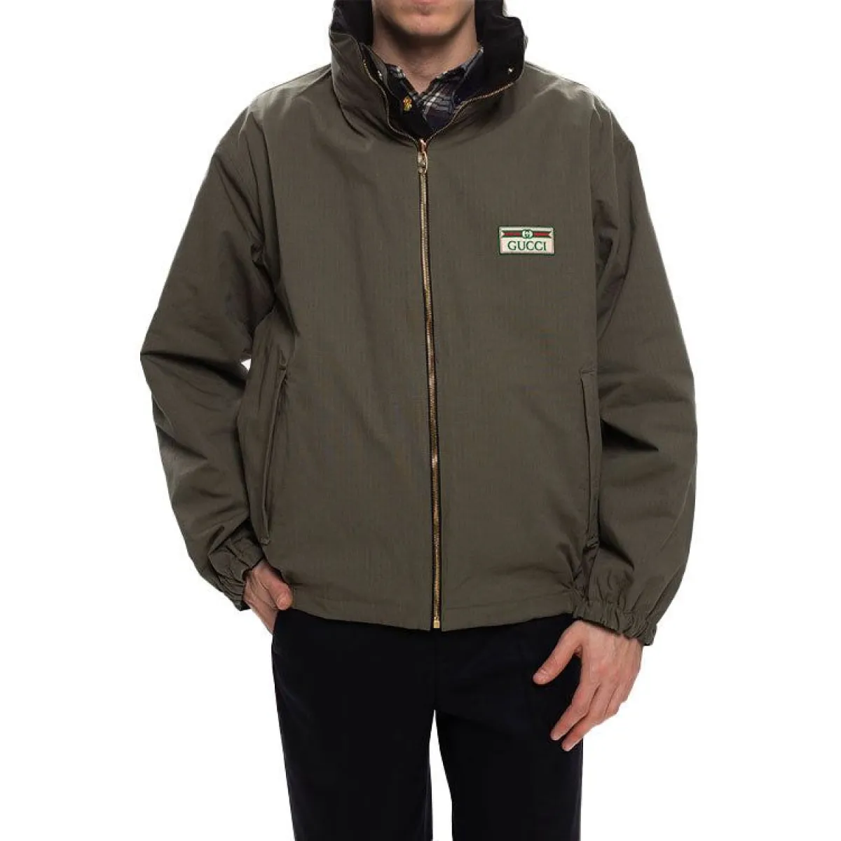 Gucci Reversible Cotton Nylon Jacket 'Black Military Green' 639277