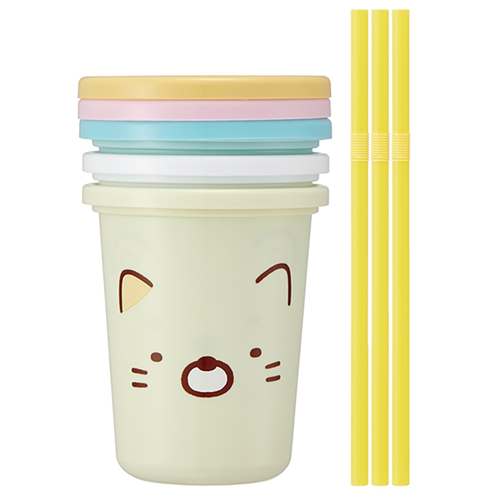 ストロー付タンブラー320ml 3個セット すみっコぐらし フェイス SIH3ST