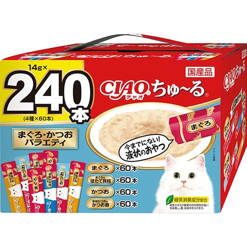 CIAO ちゅ～る まぐろ・かつおバラエティBOX 14g×240本入｜郵便局の
