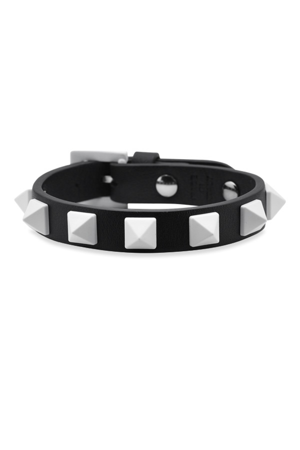 Valentino Valentino Rockstud Bracelet (Black/White Studs) | Rent