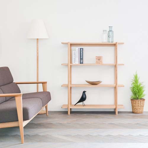 旭川家具 cosine コサイン リビングシェルフ 国産家具 無垢 ラック