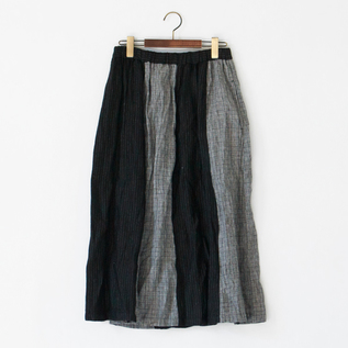 Linen Classical Check コンビネーションスカート／Vlas Blomme