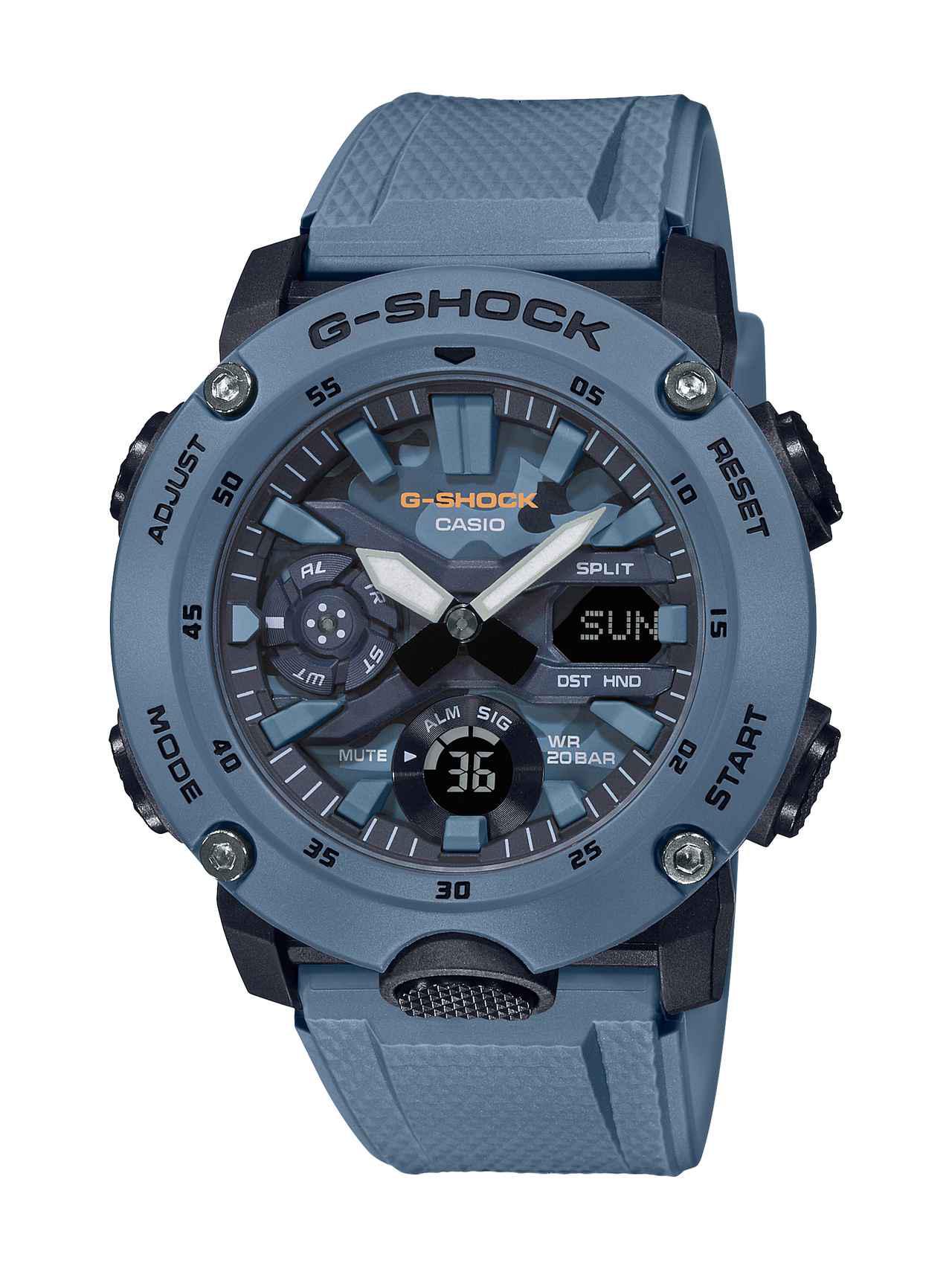 カーボンコアガード構造を採用したG-SHOCK「GA-2000」シリーズに、迷彩