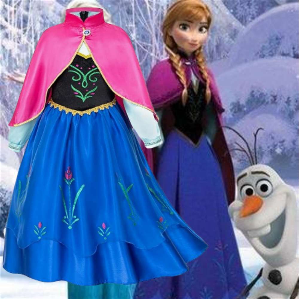 ピアノ発表会 結婚式用 子どもドレス ディズニー アナ風 魔法の雪国
