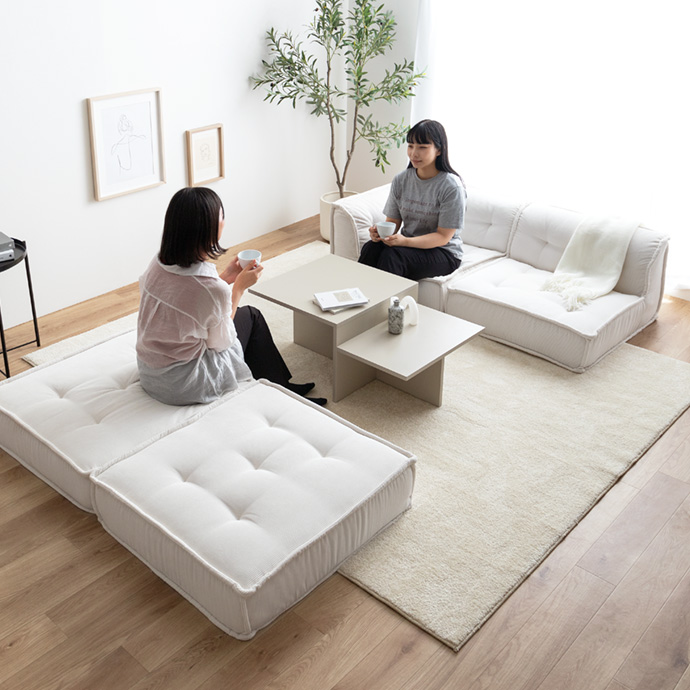 g118065]【単品】Chouchou コーナーフロアソファ ローソファー・フロア