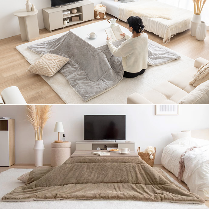 g350019]【正方形:天板 75cm×75cm】こたつ&掛け布団2点セット こたつ