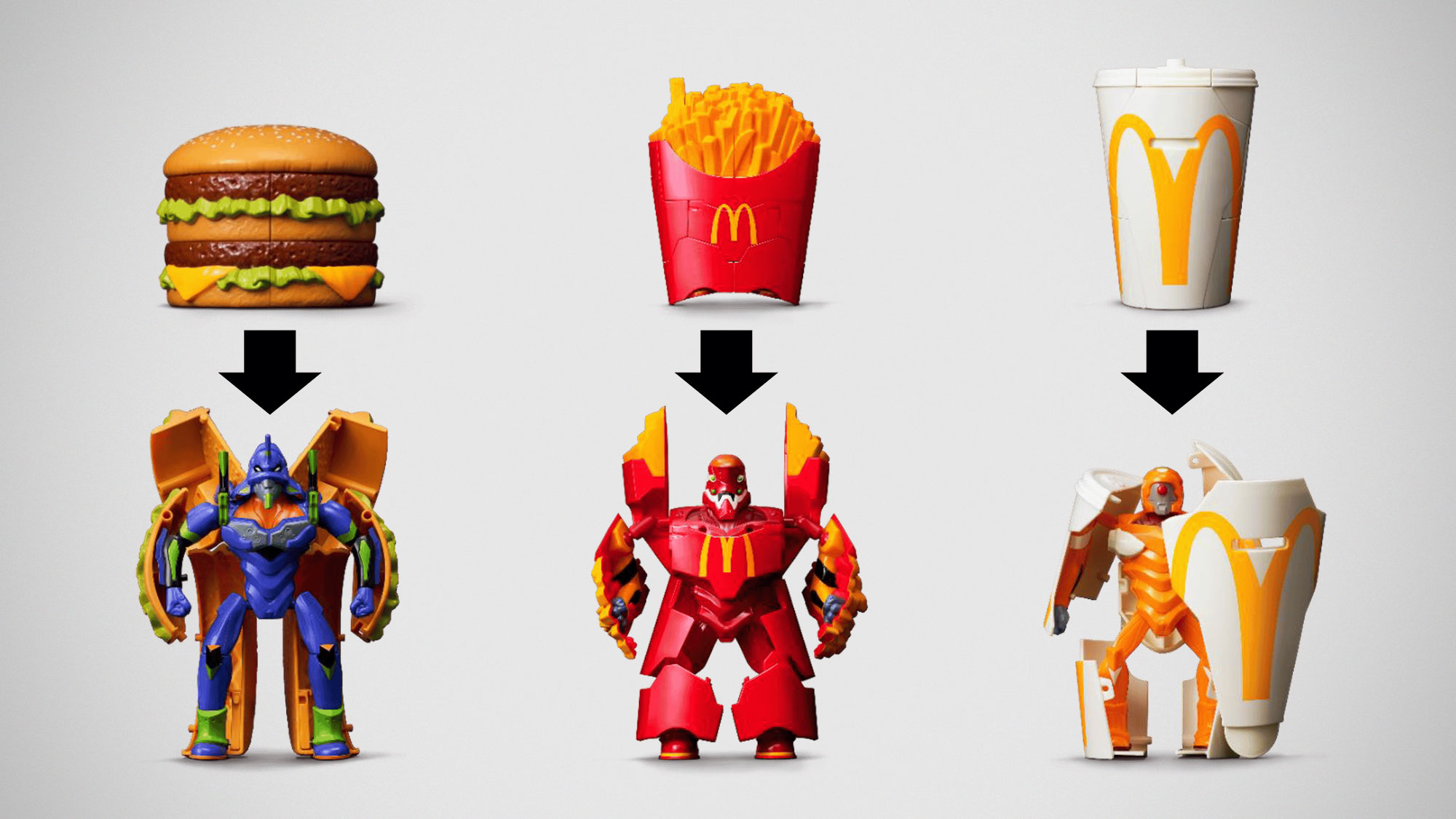 Fast Food Angels: McDonald's Japan Turns Big Macs Into EVA Mechs -