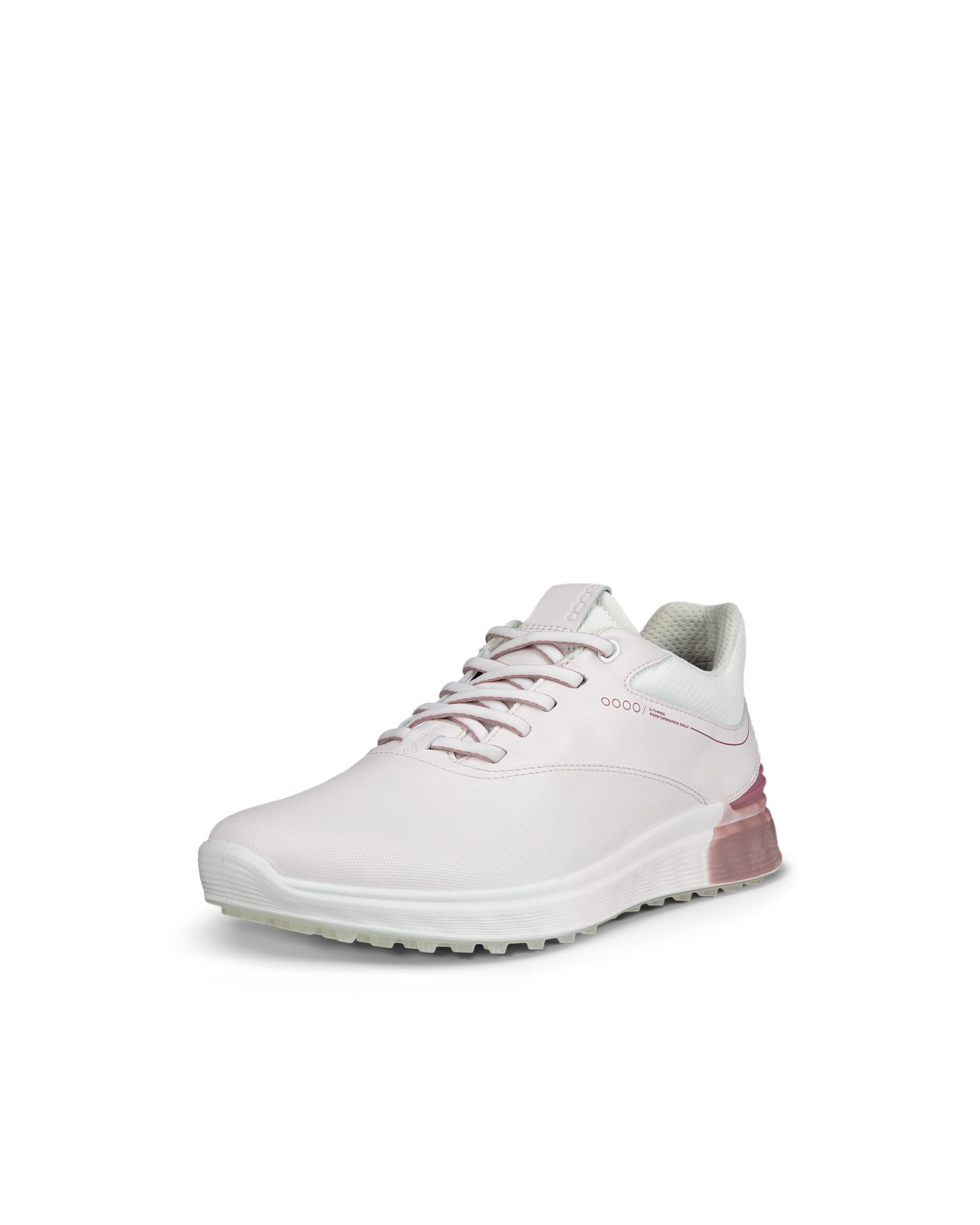 ECCO Golf S Three ウィメンズ レザーGore-Texゴルフシューズ | ピンク