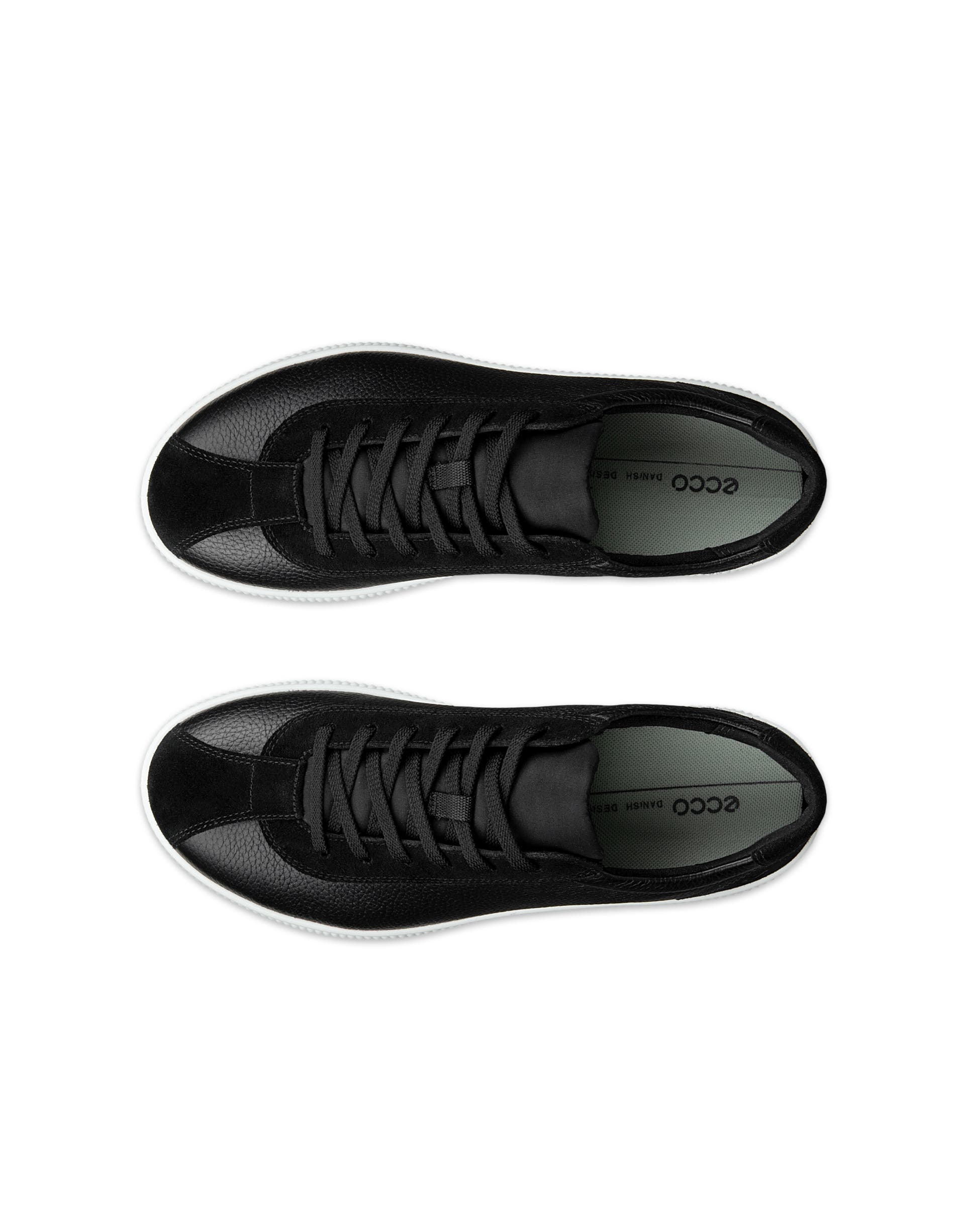 ECCO soft zero MEN メンズ レザースニーカー | ブラック