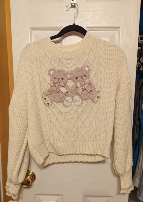 Liz Lisa: Twin Bear Knit Tops - Tops - Kei Market: Buy and Sell